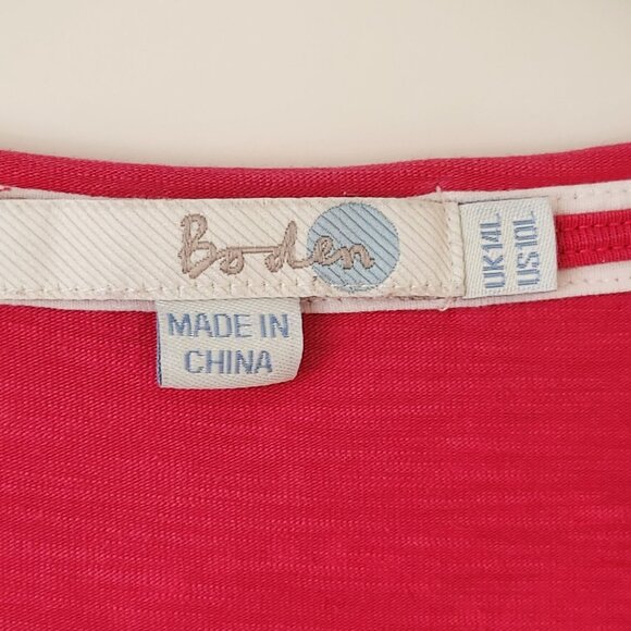 Boden Pink Faux Wrap Dress Short Sleeve Summer Business Casual Pretty Cute 10 - Picture 4 of 7